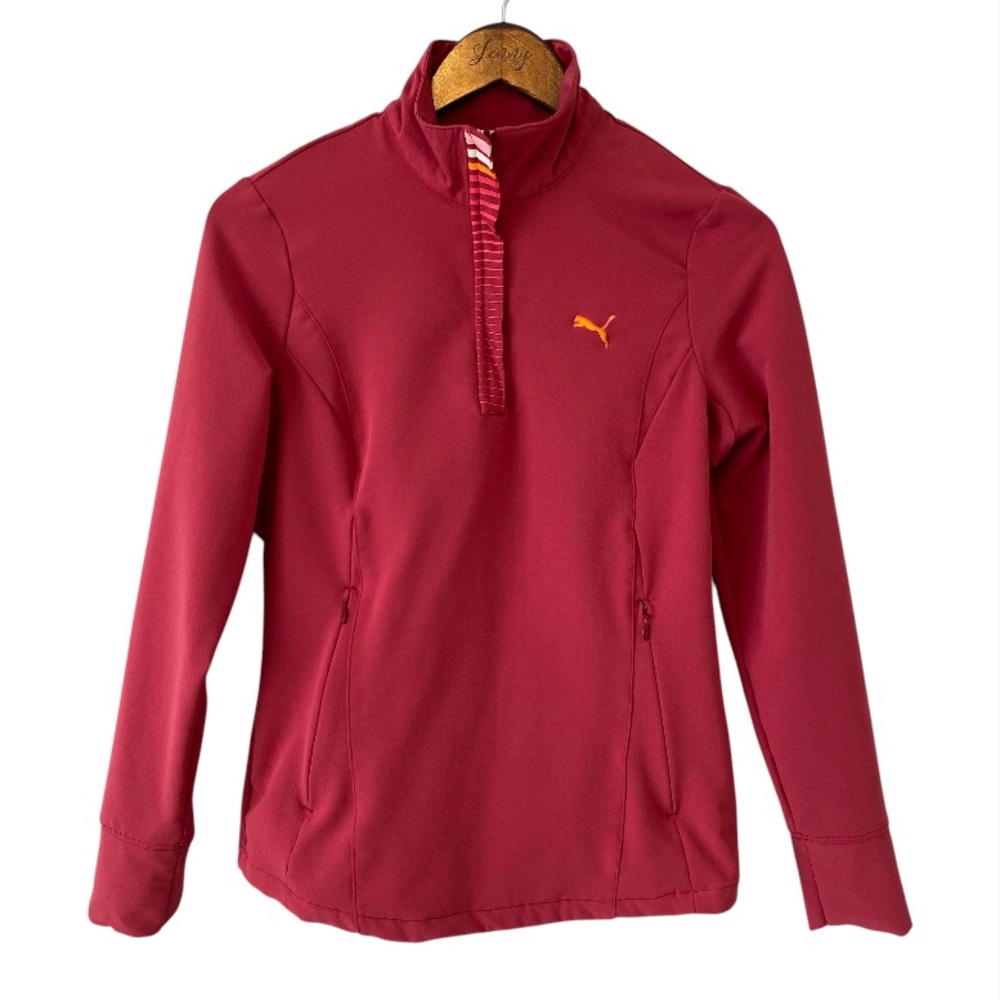 Puma Rose color Pullover Jacket| 1/2 Zip | Golf | Running | Athletic| XS
